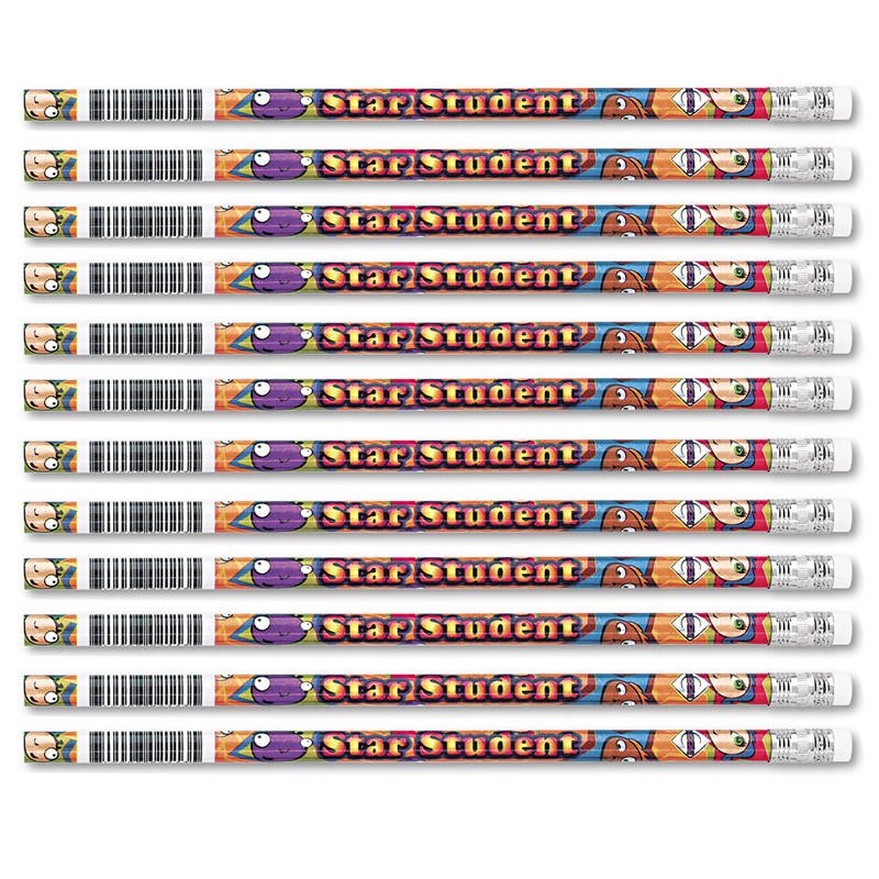 Star Student Pencils, 12 Per Pack, 12 Packs