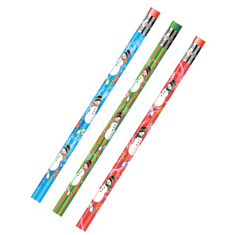 Holiday Snowmen Assorted Pencils, Pack of 12