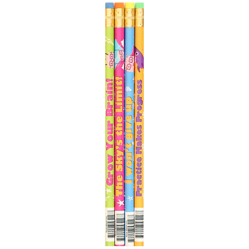 Growth Mindset Pencil Assortment, 12 per Pack, 12 Packs