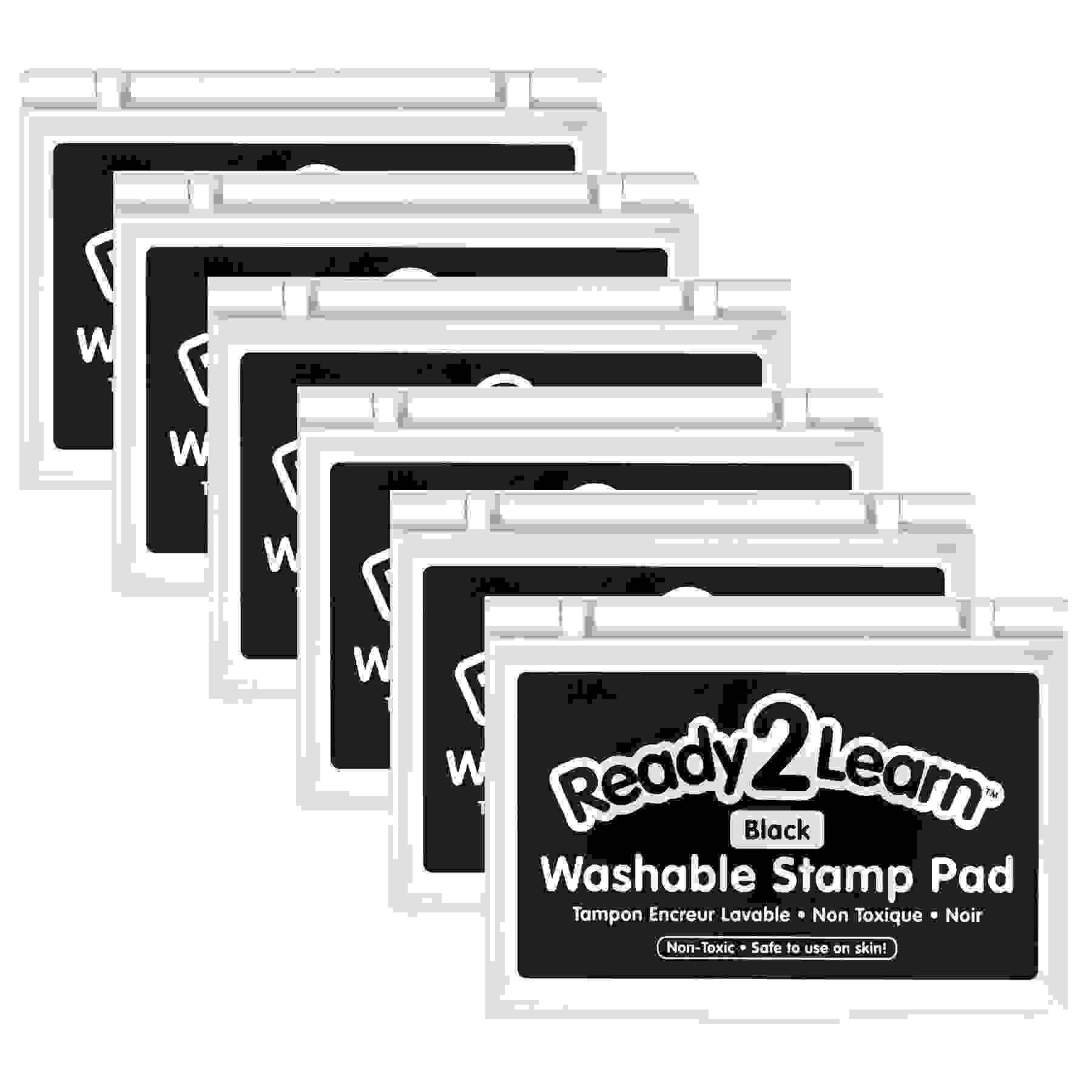 Washable Stamp Pad - Black - Pack of 6