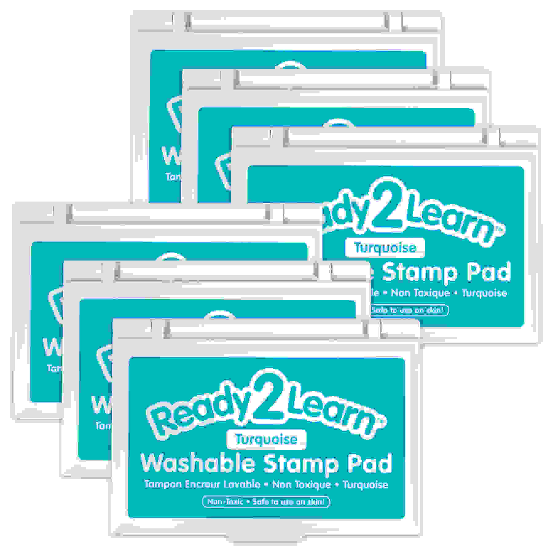 Washable Stamp Pad - Turquoise - Pack of 6