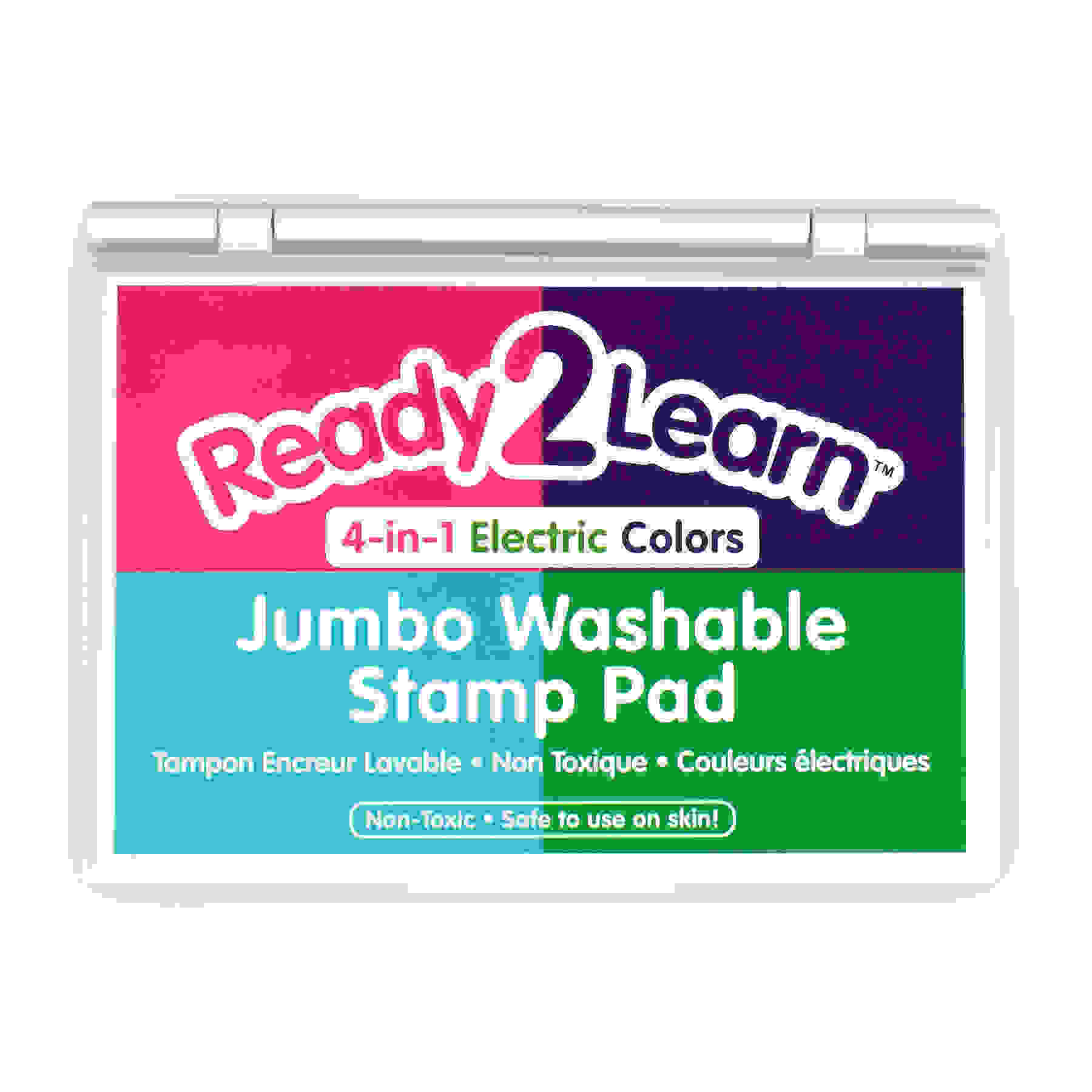 Jumbo Washable Stamp Pad - 4-in-1 Electric Colors