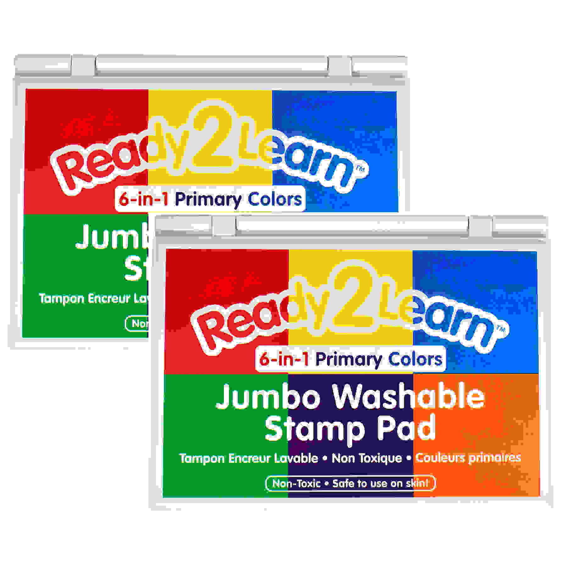 Jumbo Washable Stamp Pad - 6-in-1 - Pack of 2