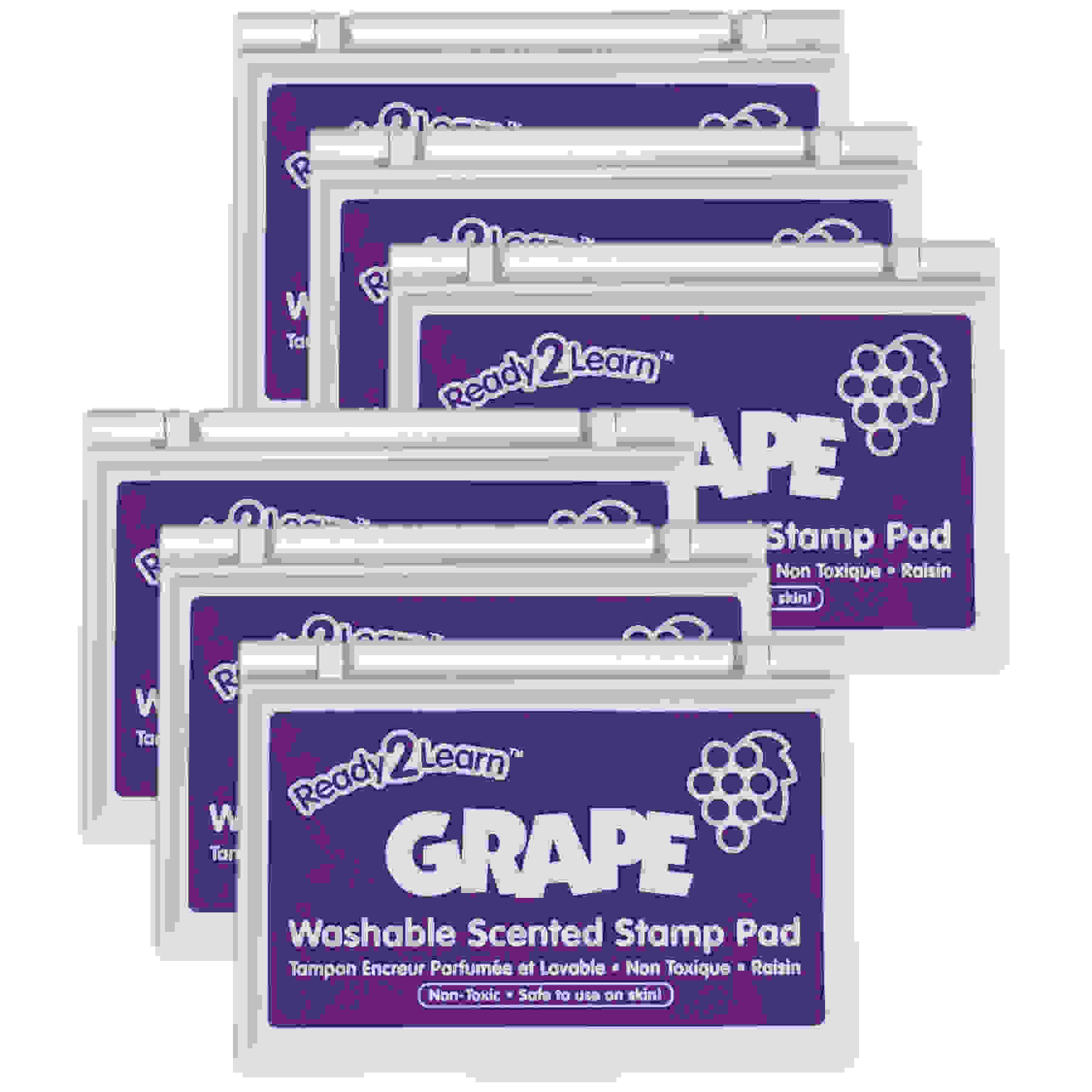 Washable Stamp Pad - Grape Scented, Purple - Pack of 6