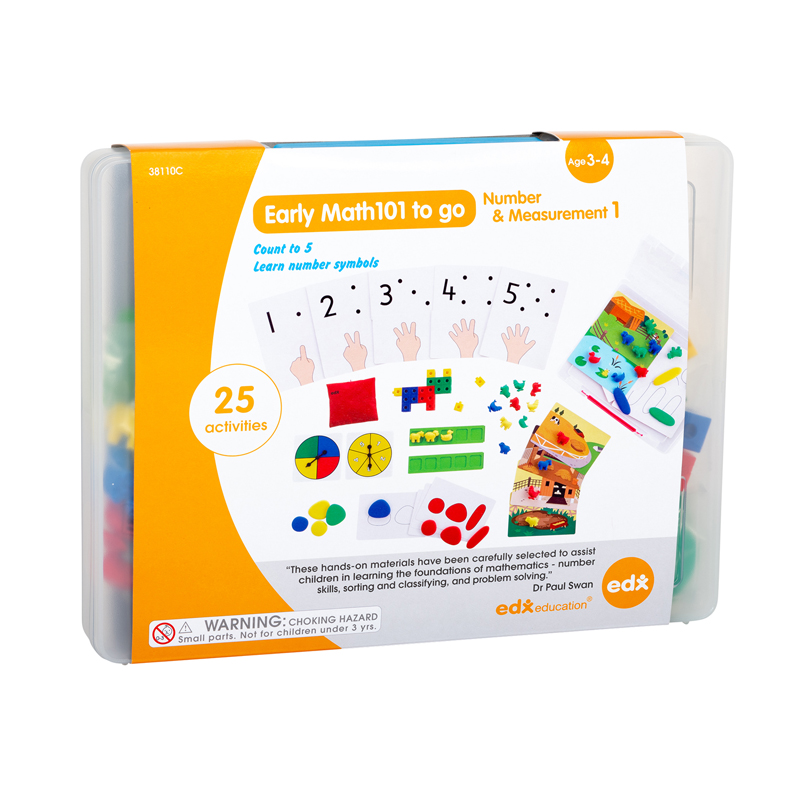 Early Math101 to go - Ages 3-4 - Number & Measurement - In Home Learning Kit for Kids - Homeschool Math Resources with 25+ Guide