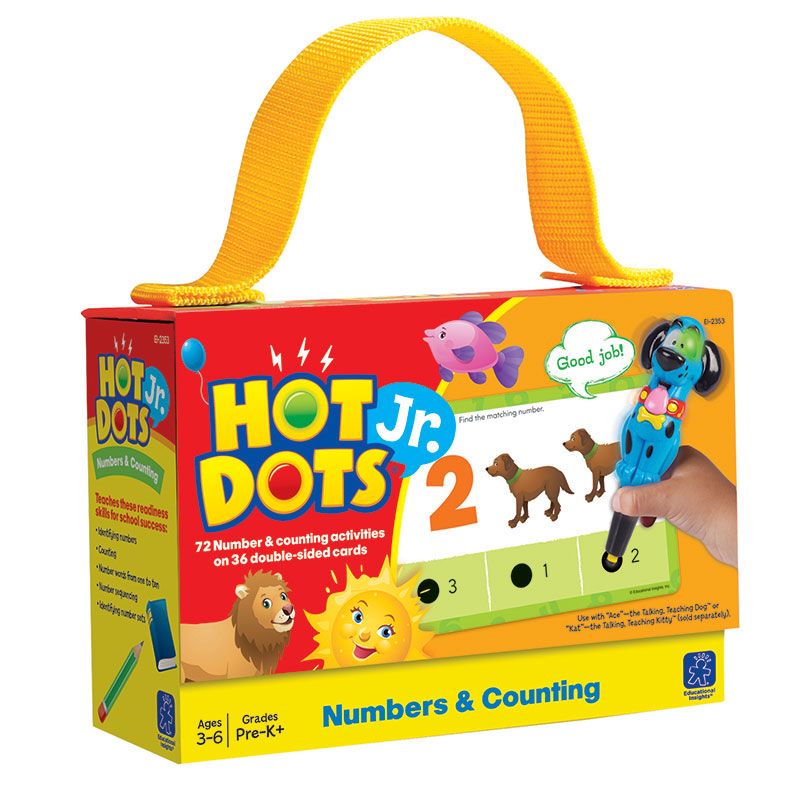 Numbers & Counting Hot Dots Jr. Card Set, 72 Per Set