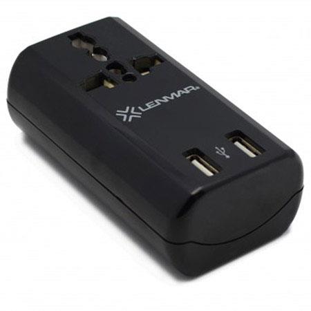 Lenmar AC150USBK Ultra-Compact All-in-One Travel Adapter with USB Port (Black)