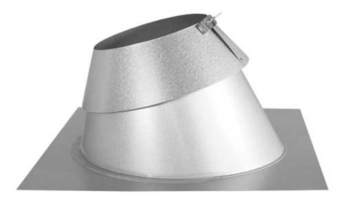 6" Secure Temp Roof Flashing, 8/12-12/12 Pitch With Storm Collar, Galvalume