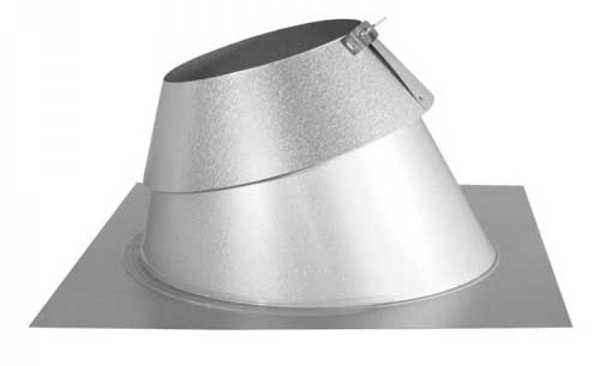 6" Secure Temp Roof Flashing, 12/12-21/12 Pitch With Storm Collar, Galvalume
