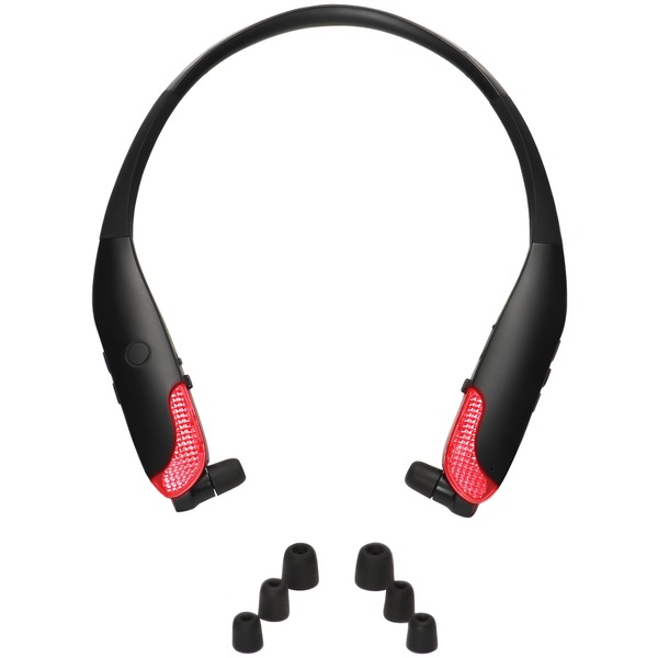 Lucid Audio LA-LEDBTNB-BK HearBand Sport with Bluetooth & Microphones (Black)