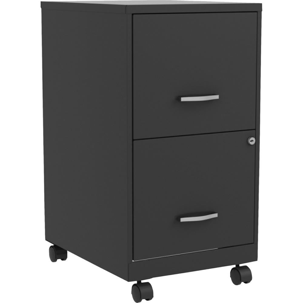 LYS Mobile File Cabinet - 14.3" x 18" x 26.5" - 2 x Drawer(s) for File, Document - Letter - Glide Suspension, Locking Drawer, Mo