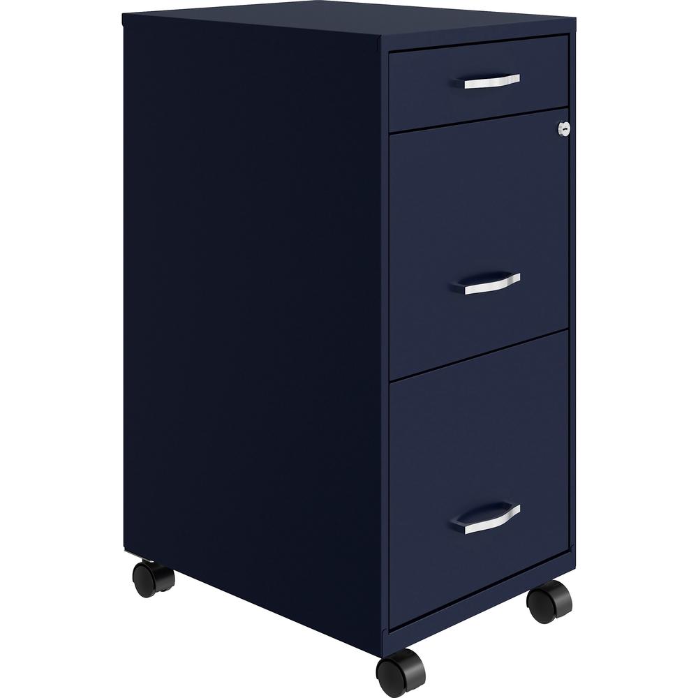 LYS SOHO Mobile File Cabinet - 14.3" x 18" x 29.5" - 3 x Drawer(s) for File, Accessories - Letter - Glide Suspension, Locking Dr
