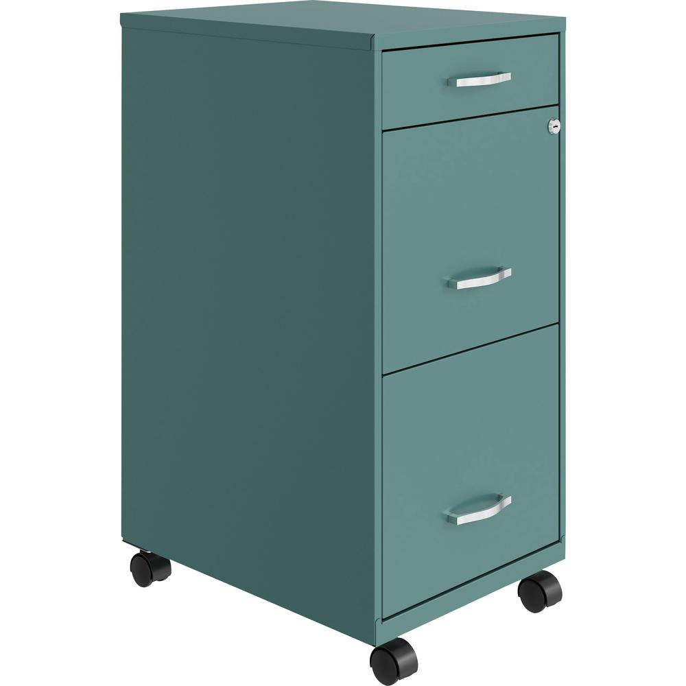 LYS SOHO Mobile File Cabinet - 14.3" x 18" x 29.5" - 3 x Drawer(s) for File, Accessories - Letter - Glide Suspension, Locking Dr