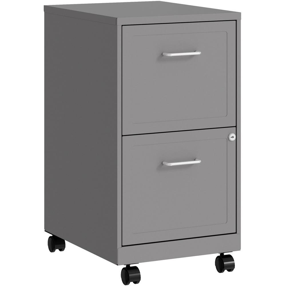 LYS Mobile File Cabinet - 14.3" x 18" x 26.5" - 2 x Drawer(s) for File, Document - Letter - Glide Suspension, Locking Drawer, Mo