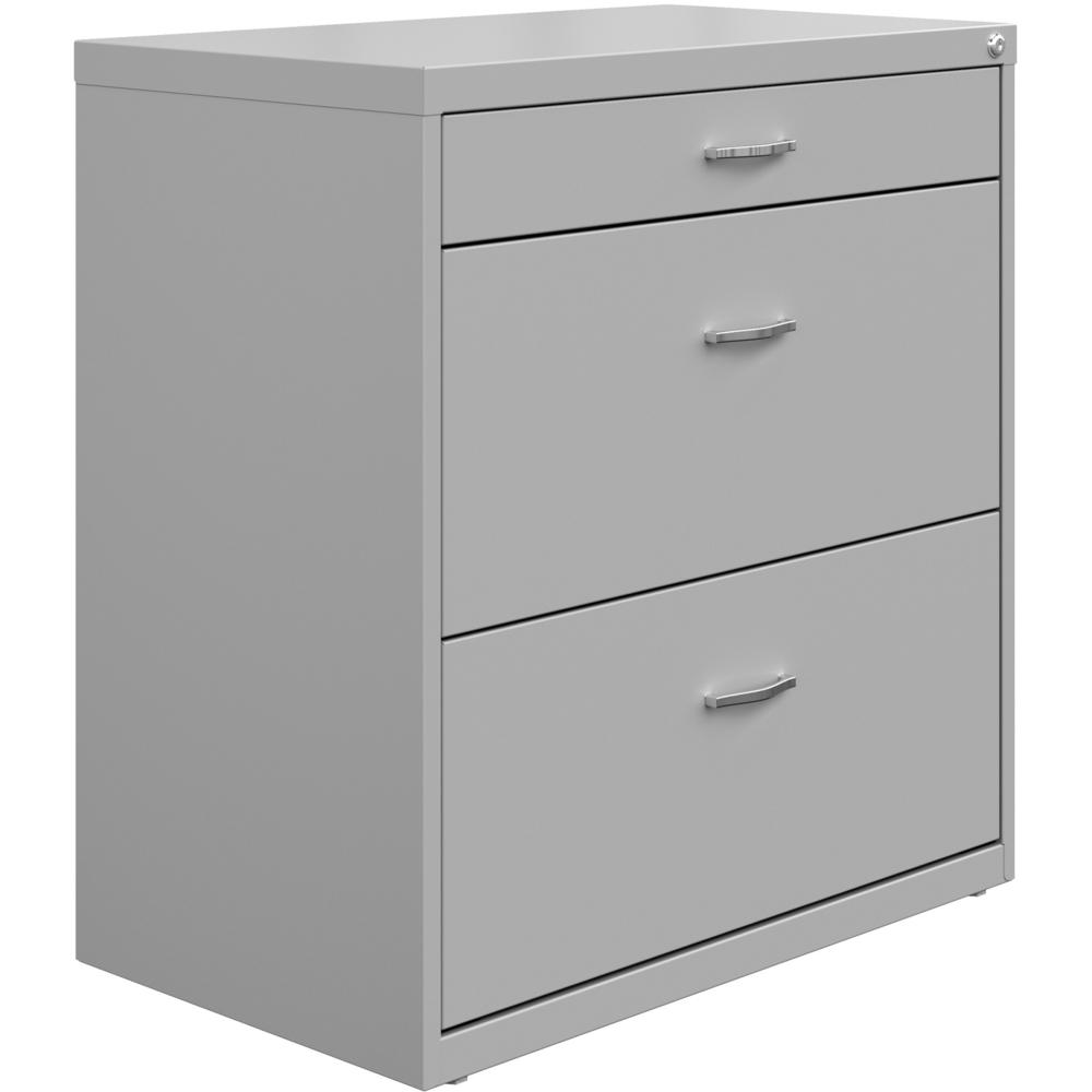LYS SOHO Lateral File - 30" x 17.6" x 31.8" - 3 x Drawer(s) for File, Pencil, Accessories - Sliding Door(s) - Letter - Lateral -