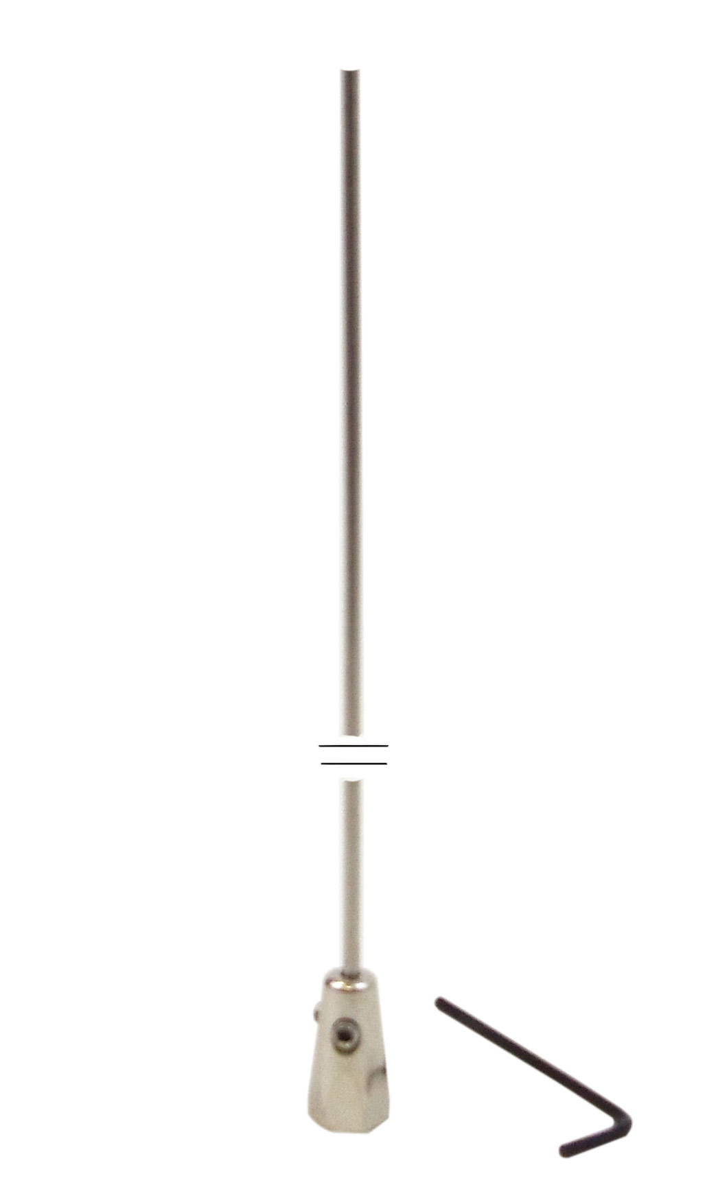 Larsen 54-1/2" Tall 52-88 Mhz Tuneable 1/4 Wave Unity Antenna With 100 Diameter Stainless Steel Whip. Rated At 200 Watts