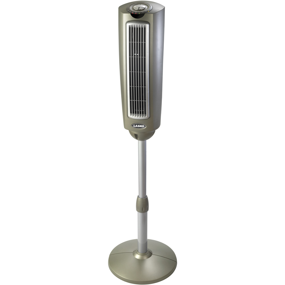 52? Space-Saving Pedestal Fan with Remote Control, Grey