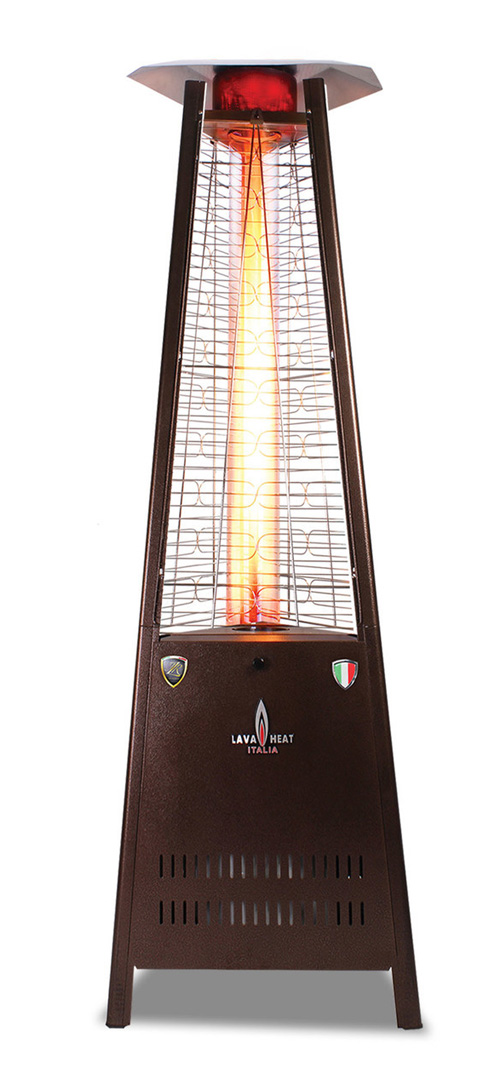 The Lava Heat Italia A-Line 6 foot Commercial Flame Tower Heater, Manual Ignition, Heritage Bronze Finish, Natural Gas