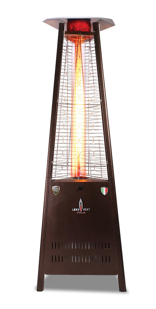 The Lava Heat Italia A-Line 6 foot Commercial Flame Tower Heater, Manual Ignition, Heritage Bronze Finish, Liquid Propane