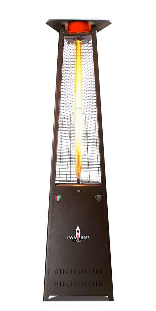 The Lava Heat Italia A-Line 8 foot Commercial Flame Tower Heater, Manual Ignition, Heritage Bronze Finish, Liquid Propane