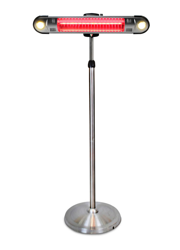 The Lave Heat Italia E-Line 6 Foot Electric Heater, Remote, Stainless Steel Finish, Electric 110v / 220v