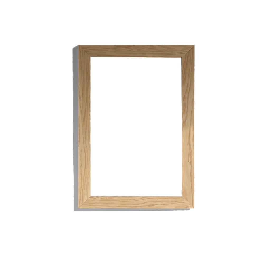 Fully Framed 24" California White Oak Mirror