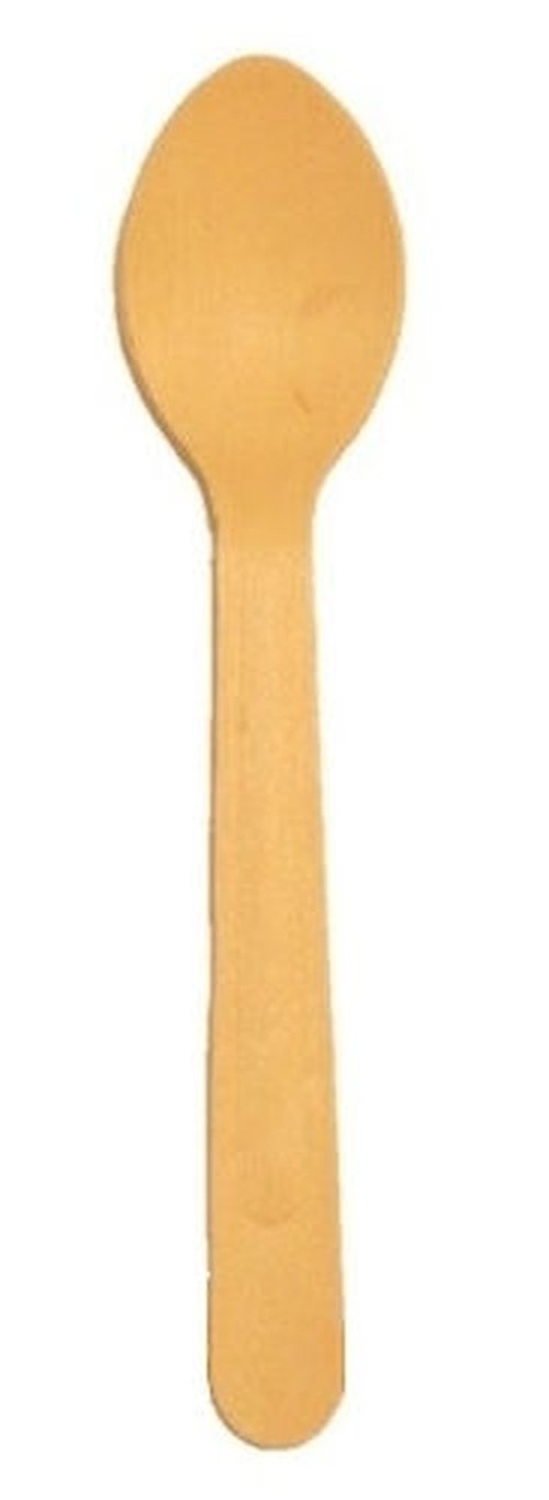 Leaf & Fiber 100% Compostable, Eco-Friendly Birchwood Spoon, 6.5" Length, 100 Count
