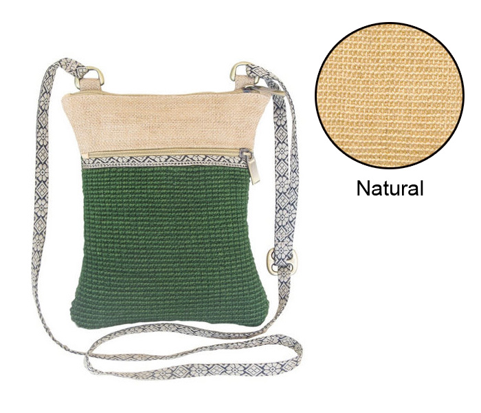 Leaf & Fiber Kindle Eco-Friedly Cross-Body Bag - Natural