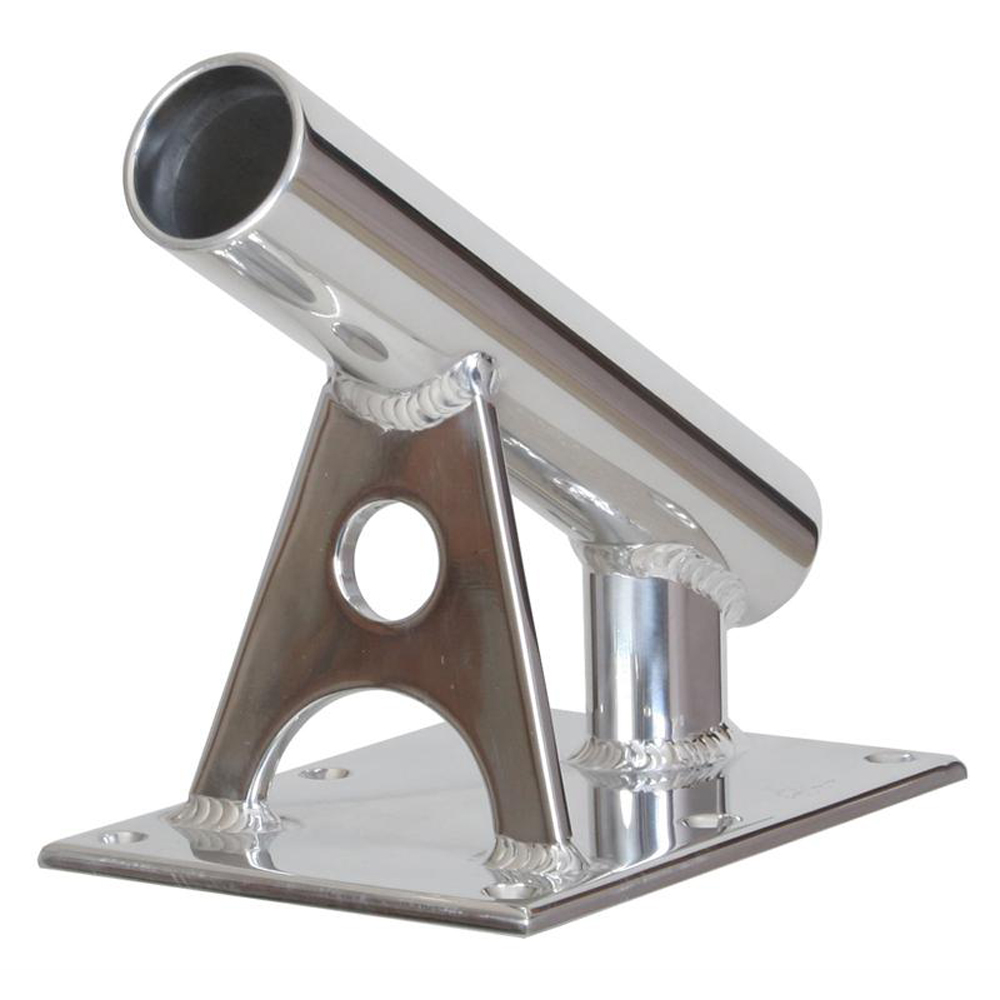 Lee's MX Pro Series Fixed Angle Center Rigger Holder - 30(o) - 1.5" ID - Bright Silver