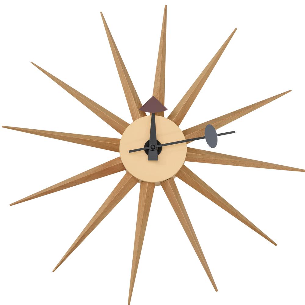 LeisureMod Maxi Modern Design Colorful Star Silent Non-Ticking Wall Clock MCL18NW
