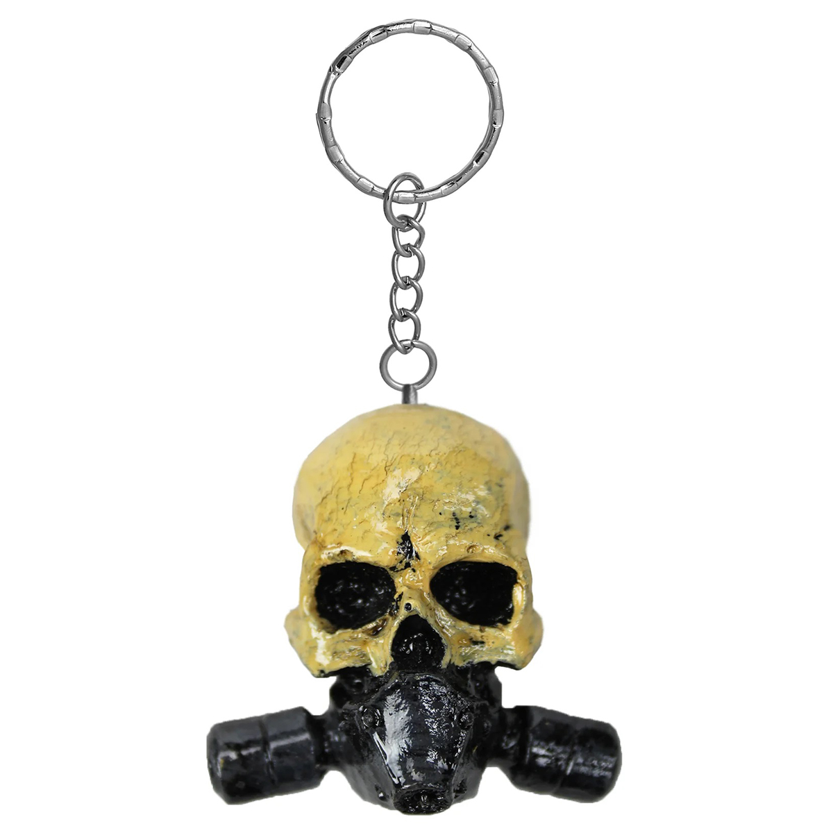Gas Mask Skull Keychain