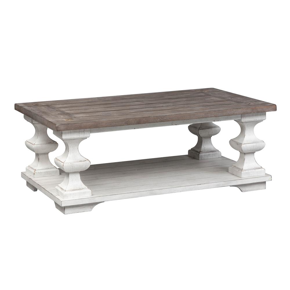 Sedona Cocktail Table, W50 x D30 x H19, Distressed White Finish