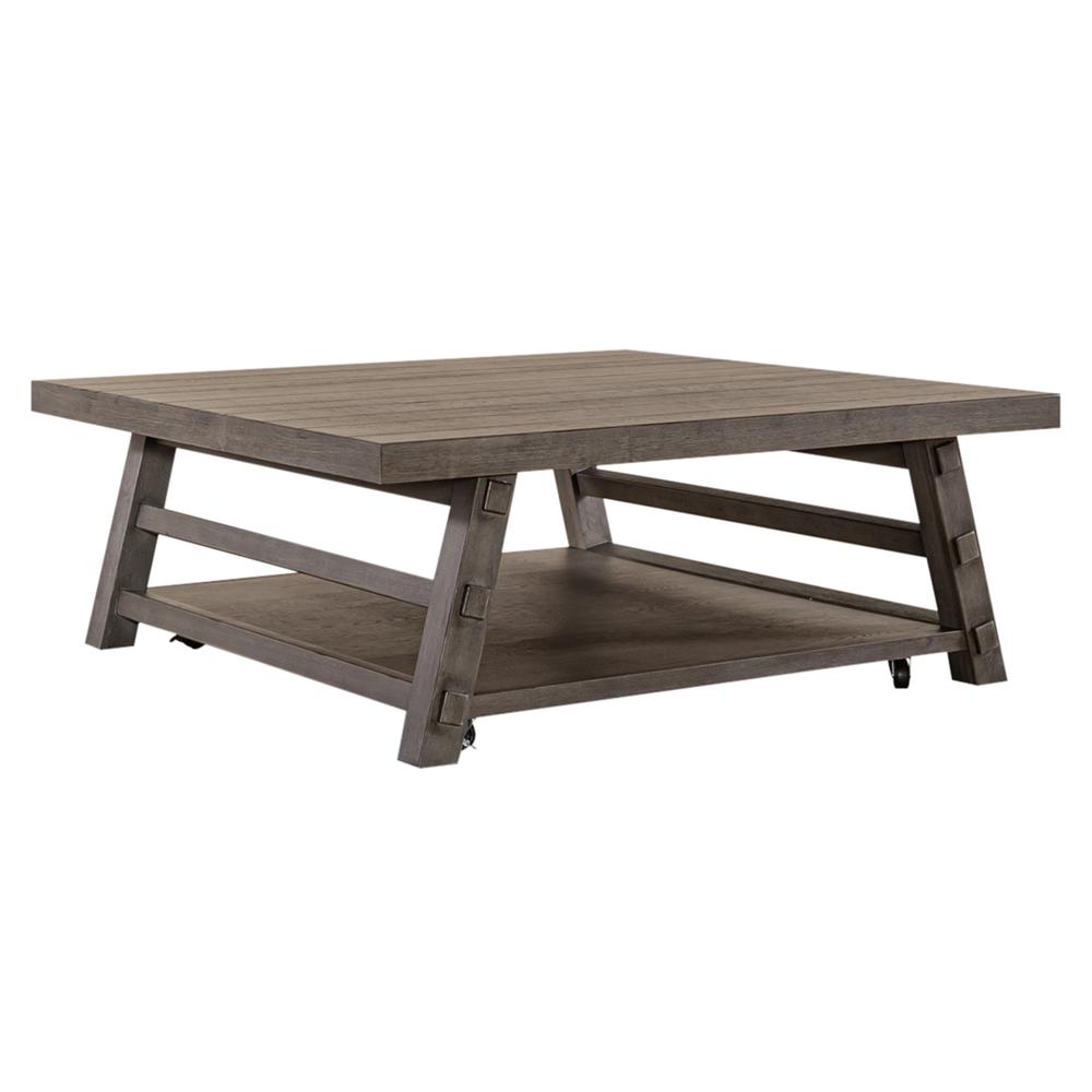 Oversized Square Cocktail Table Farmhouse Grey