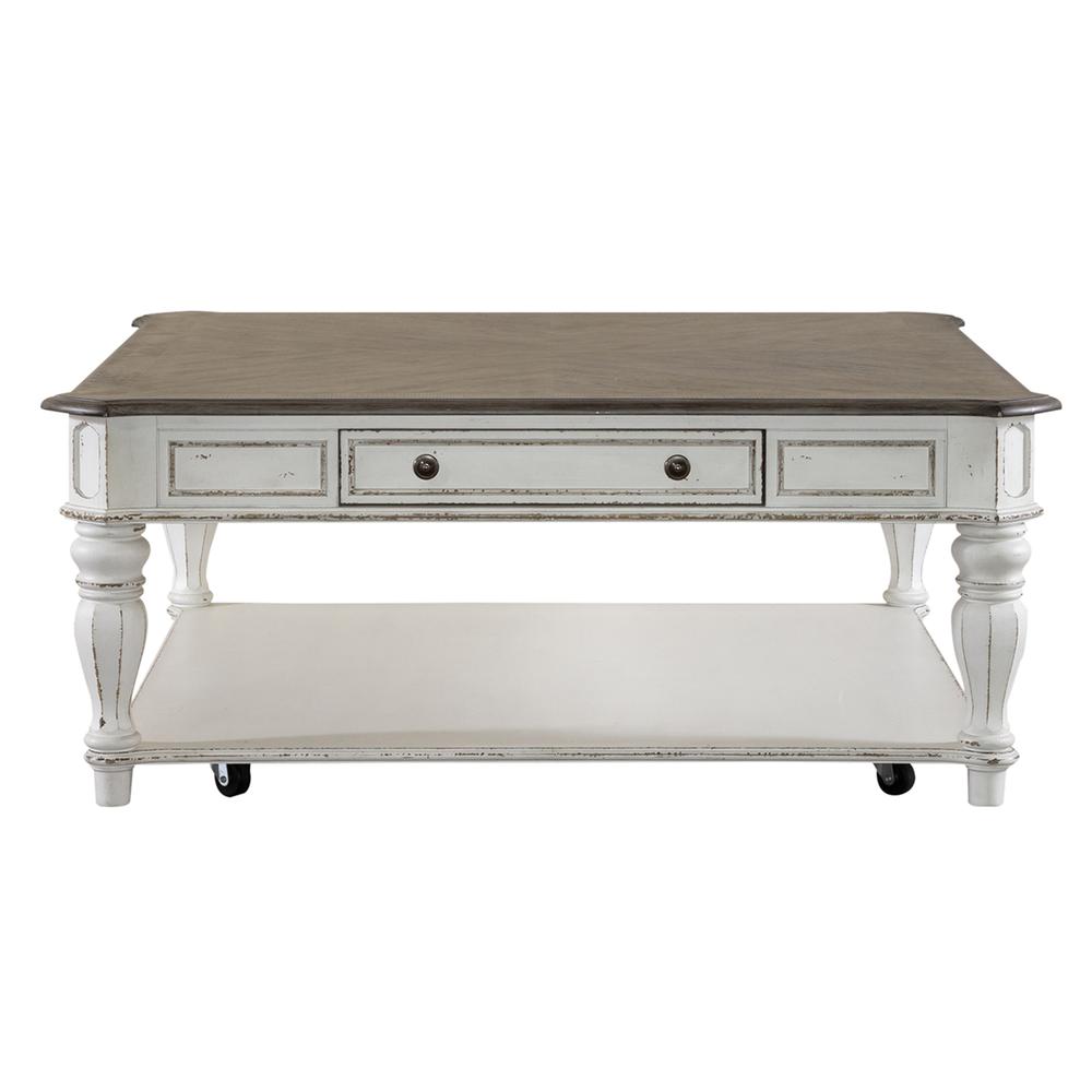 Oversized Square Cocktail Table European Traditional White