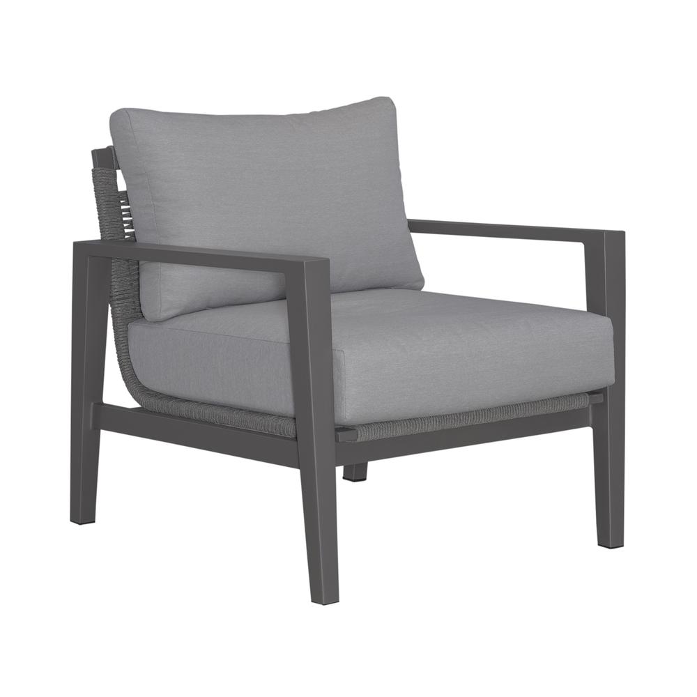 Stationary Club Chair - Granite Transitional Grey