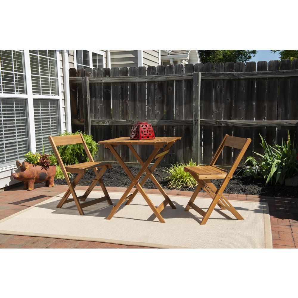 Rockport Brown Three Piece Square Table Set