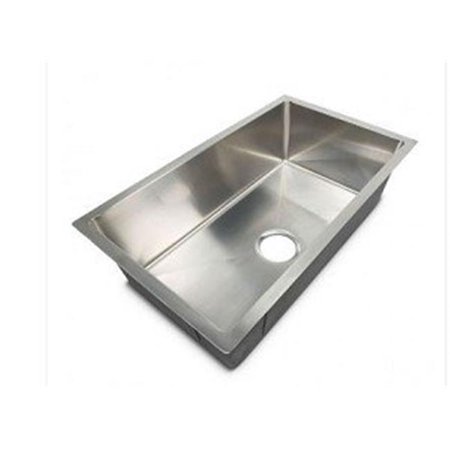 27X16X7 Single Bowl Sink; R10 Corners; Stainless Steel 304