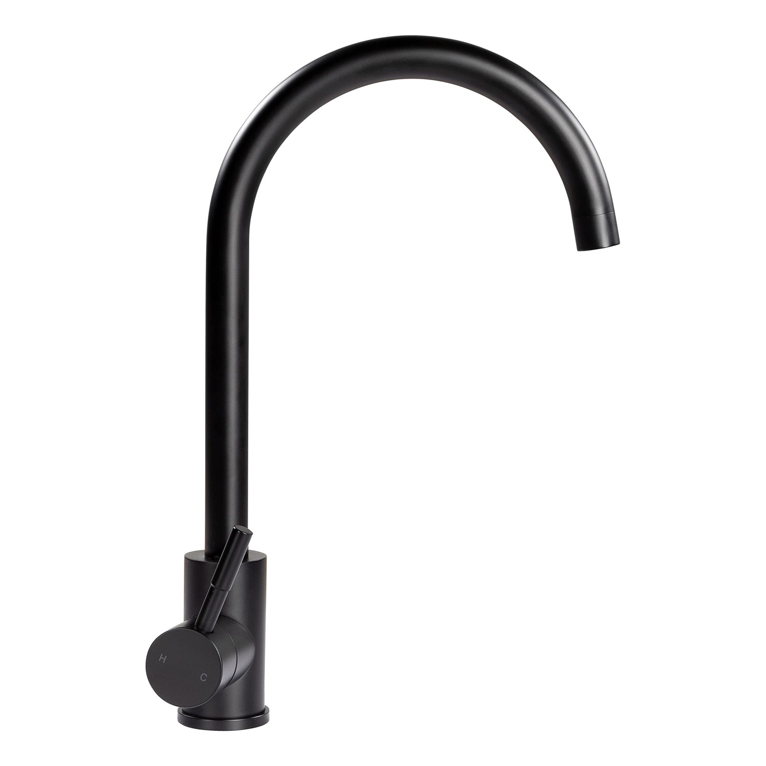 Curved Gooseneck Faucet - Black Matte (Retail Box)