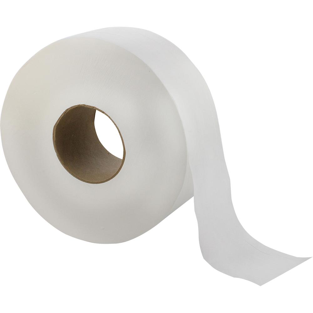 Livi Solaris Paper Jumbo Bath Tissue - 2 Ply - 3.30" x 1000 ft - White - Virgin Fiber - Embossed, Eco-friendly, Soft, Durable, A