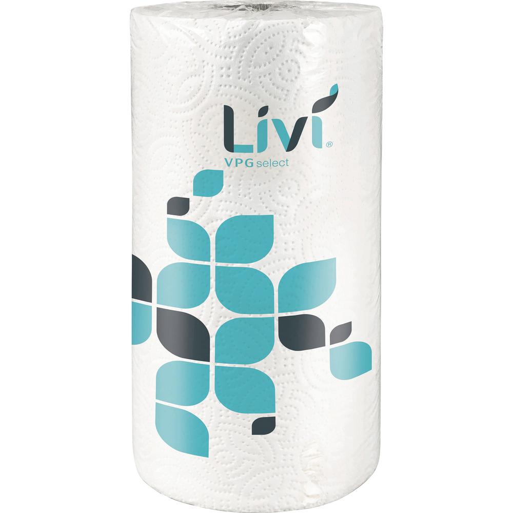 Livi Solaris Paper Two-ply Kitchen Roll Towel - 2 Ply - 9" x 11" - 85 Sheets/Roll - White - Fiber - Absorbent, Eco-friendly, Sof