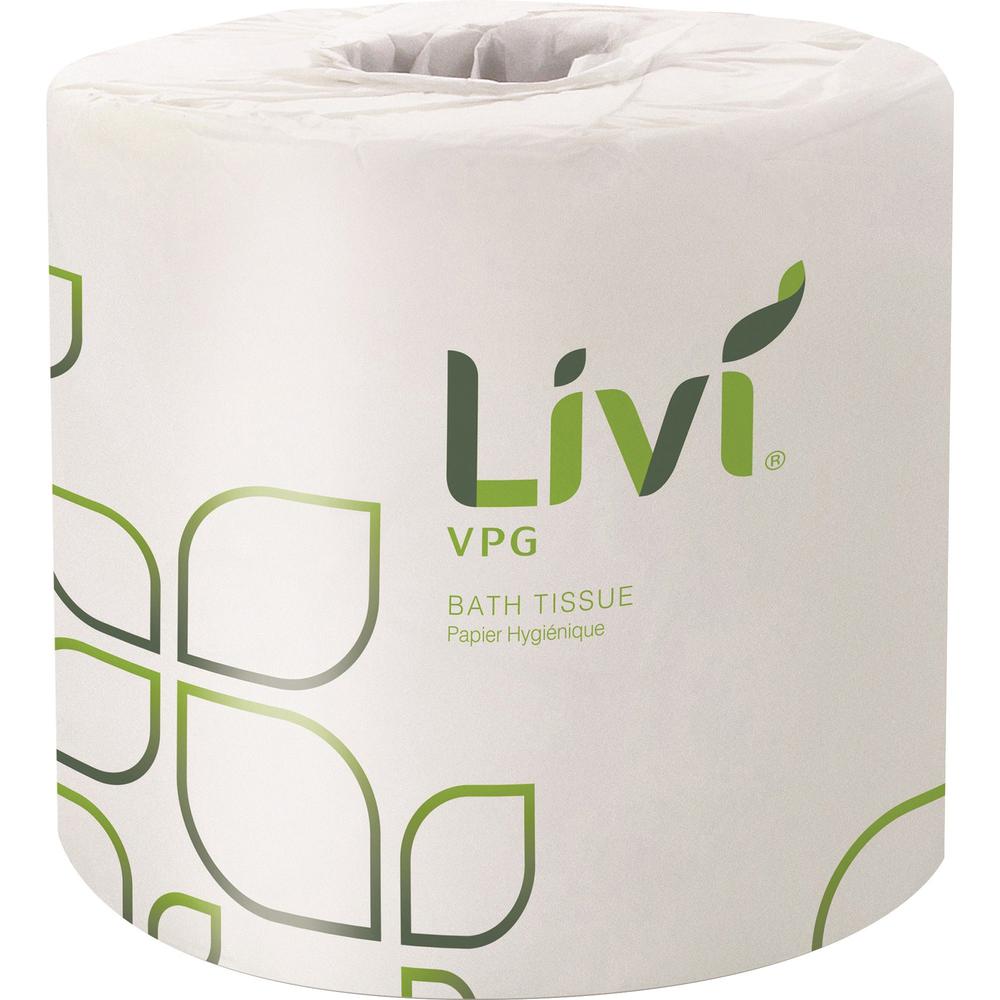 Livi Solaris Paper Two-ply Bath Tissue - 2 Ply - 4.06" x 3.66" - 500 Sheets/Roll - White - Virgin Fiber - Perforated, Embossed