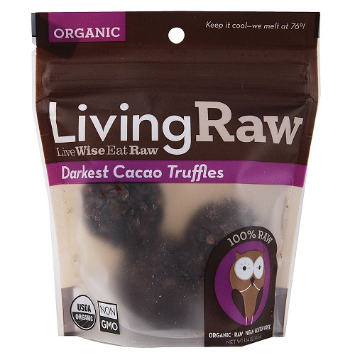 Living Raw Organic Darkest Cacao Truffles (12x1.59 Z )