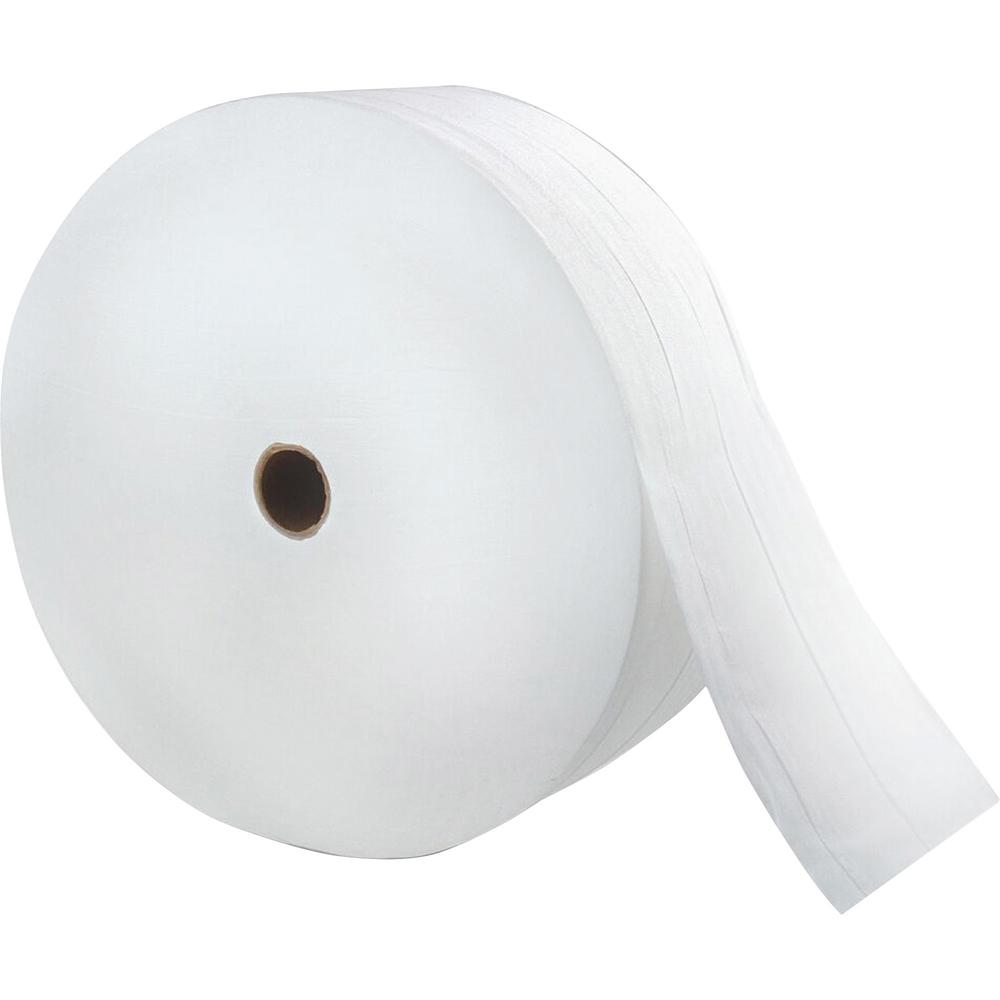 LoCor Premium Jumbo Bath Tissue - 2 Ply - 3.30" x 1200 ft - White - Virgin Fiber - Soft, Comfortable - For Bathroom, Office, Lod