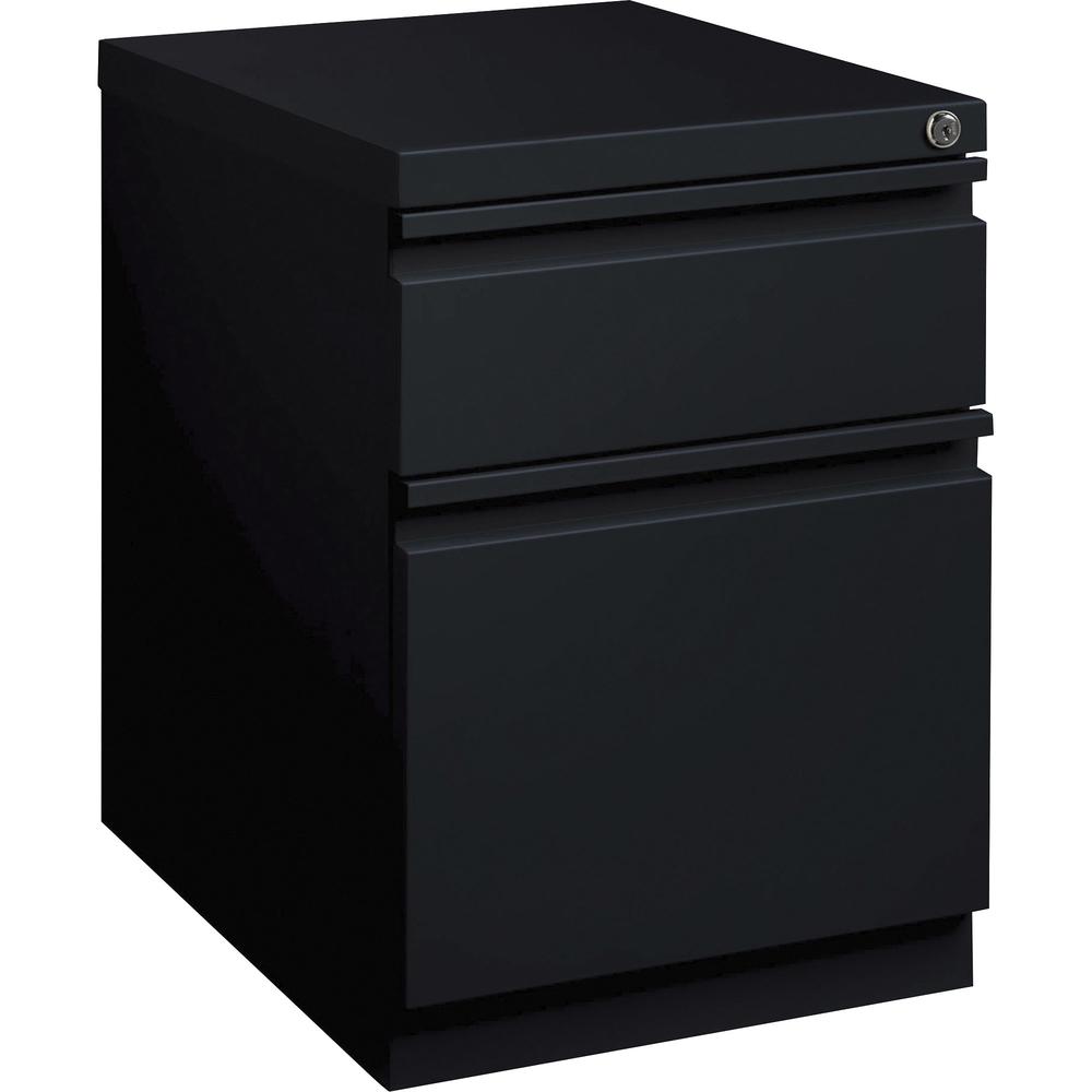 Lorell 20" 2-drawer Box/File Steel Mobile Pedestal - 15" x 19.9" x 23.8" for Box, File - Letter - Mobility, Ball-bearing Suspens