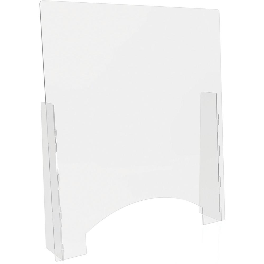 Lorell Countertop Barrier - 31.8" Width x 6" Depth x 36" Height - 1 Each - Clear - Acrylic