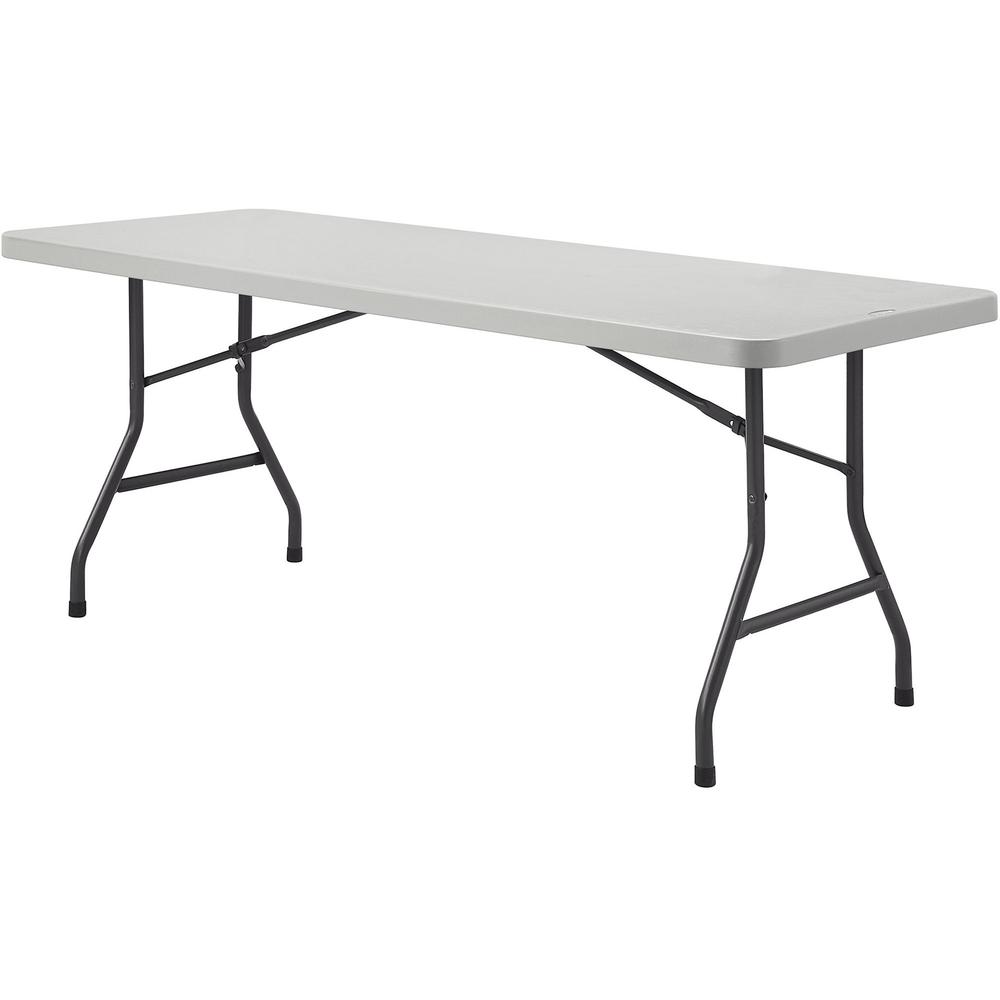 Lorell Ultra-Lite Folding Table - Light Gray Top - Dark Gray Base x 72" Table Top Width x 30" Table Top Depth - 29.25" Height - 