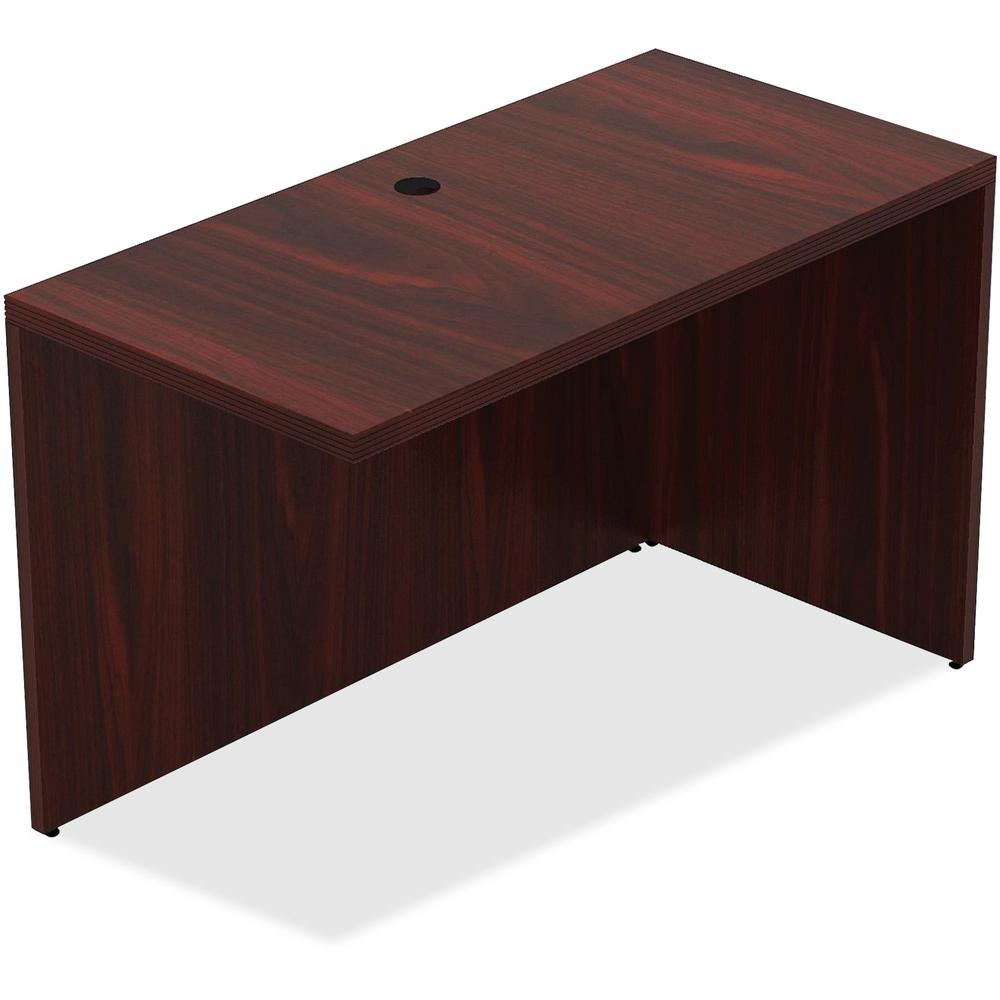 Lorell Chateau Series Mahogany Laminate Desking Return - 47.3" x 23.6"30" Desk, 1.5" Top - Reeded Edge - Material: P2 Particlebo