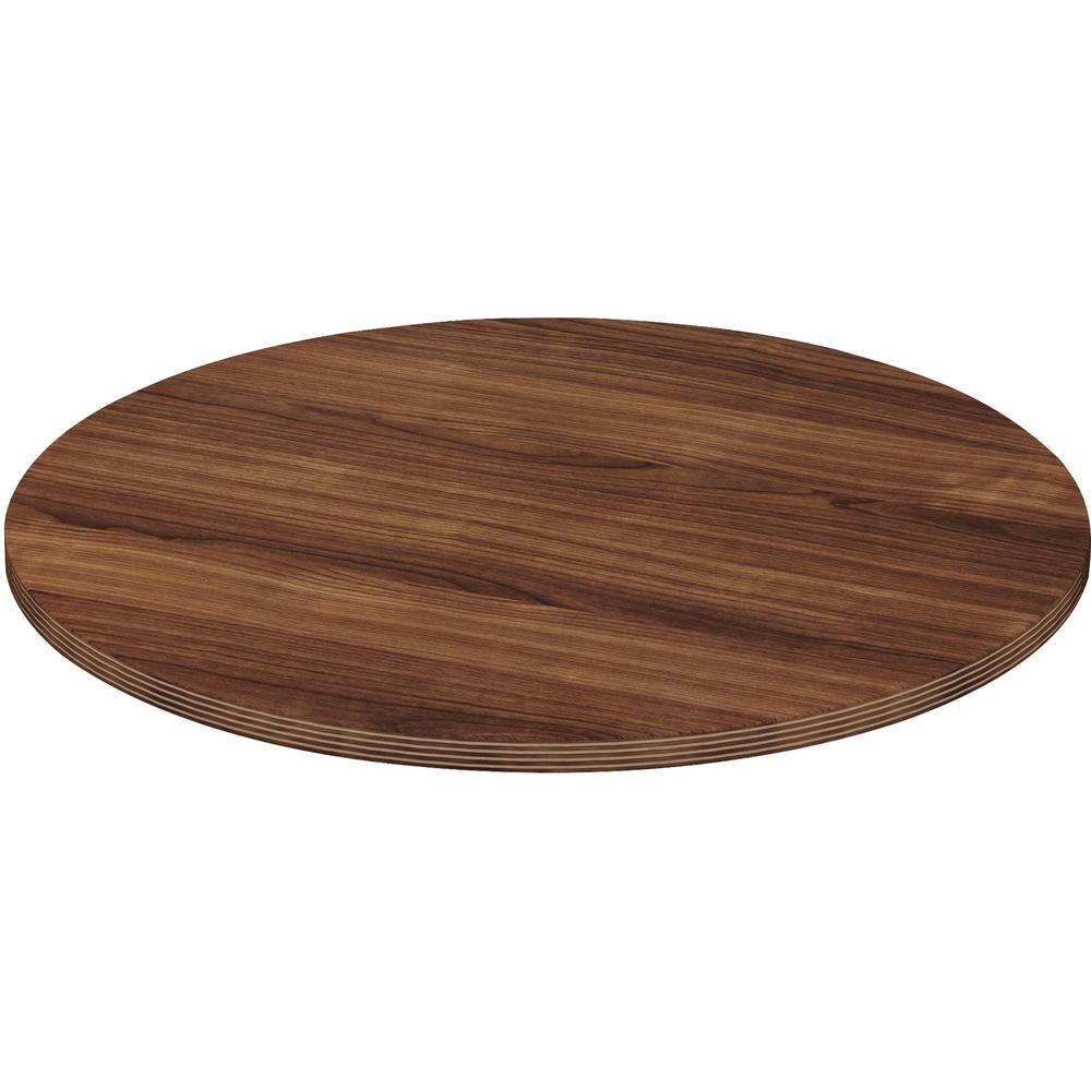 Lorell Chateau Conference Table Top - 1.4" x 42" , 0.1" Edge - Reeded Edge - Finish: Walnut Laminate