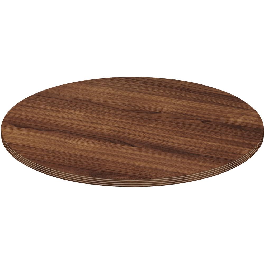Lorell Chateau Conference Table Top - 1.4" x 48" , 0.1" Edge - Reeded Edge - Finish: Walnut Laminate