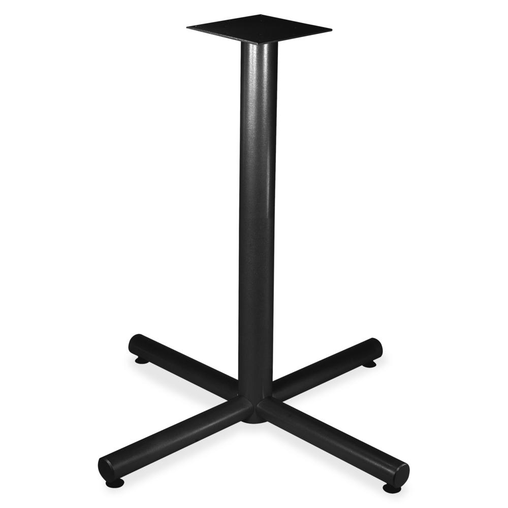 Lorell Hospitality Table Bistro-Height X-leg Table Base - Black X-shaped Base - 40.75" Height x 32" Width - Assembly Required
